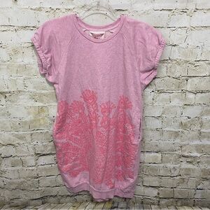 Paper Wings Pink Peacock Sweatshirt Dress Pockets